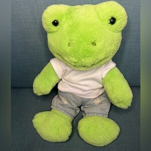BAB Frog with White Shirt and Denim Shorts